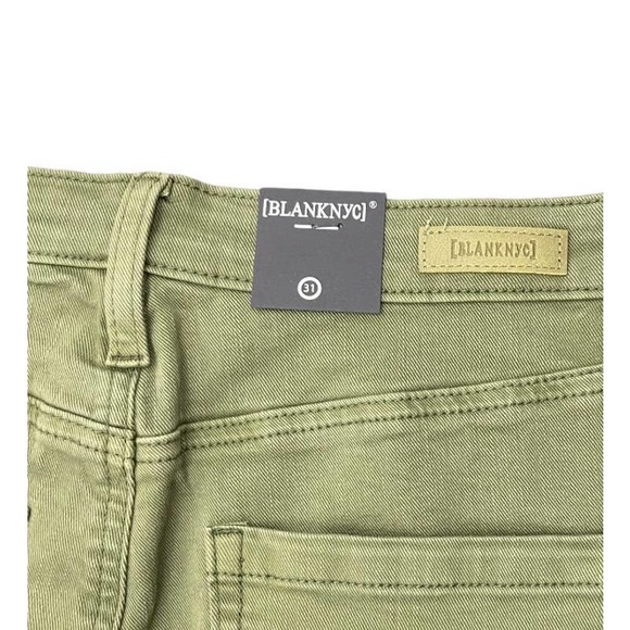 BLANK NYC The Delancey Denim Wide Leg Pants Going Green Size 31 70s Bohemian - Picture 9 of 9